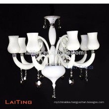 White bowl led chandelier lighting